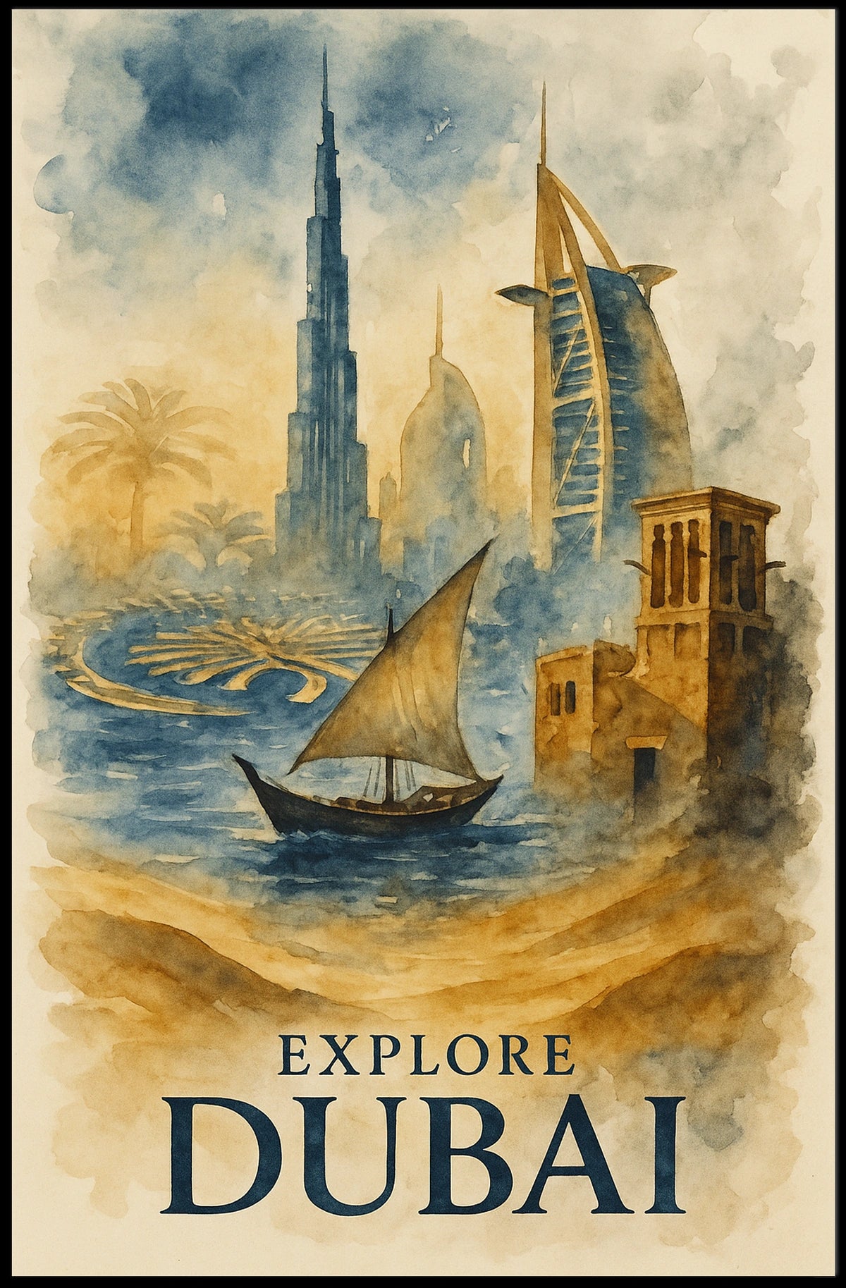 Discover the Wonders of Dubai Description Immerse yourself in Poster