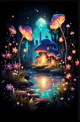 Enchanted Mushroom Grove Poster