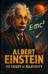 Albert Einstein Relativity Scientific Vintage Scenic Wall Art Educational Decor Wanderlust Poster