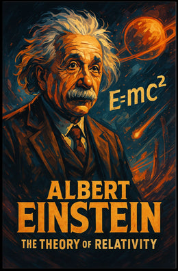 Albert Einstein Relativity Scientific Vintage Scenic Wall Art Educational Decor Wanderlust Poster