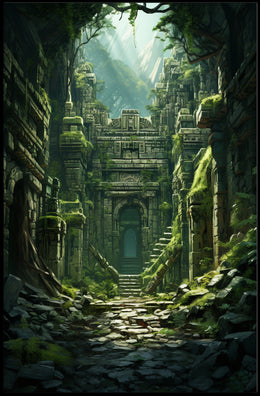 Ancient Ruins In The Jungle Poster