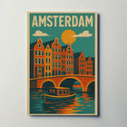 Amsterdam's Charm Captured in Vintage Travel Poster