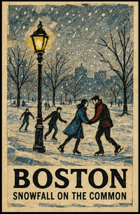 Boston Snowfall on the Common Poster