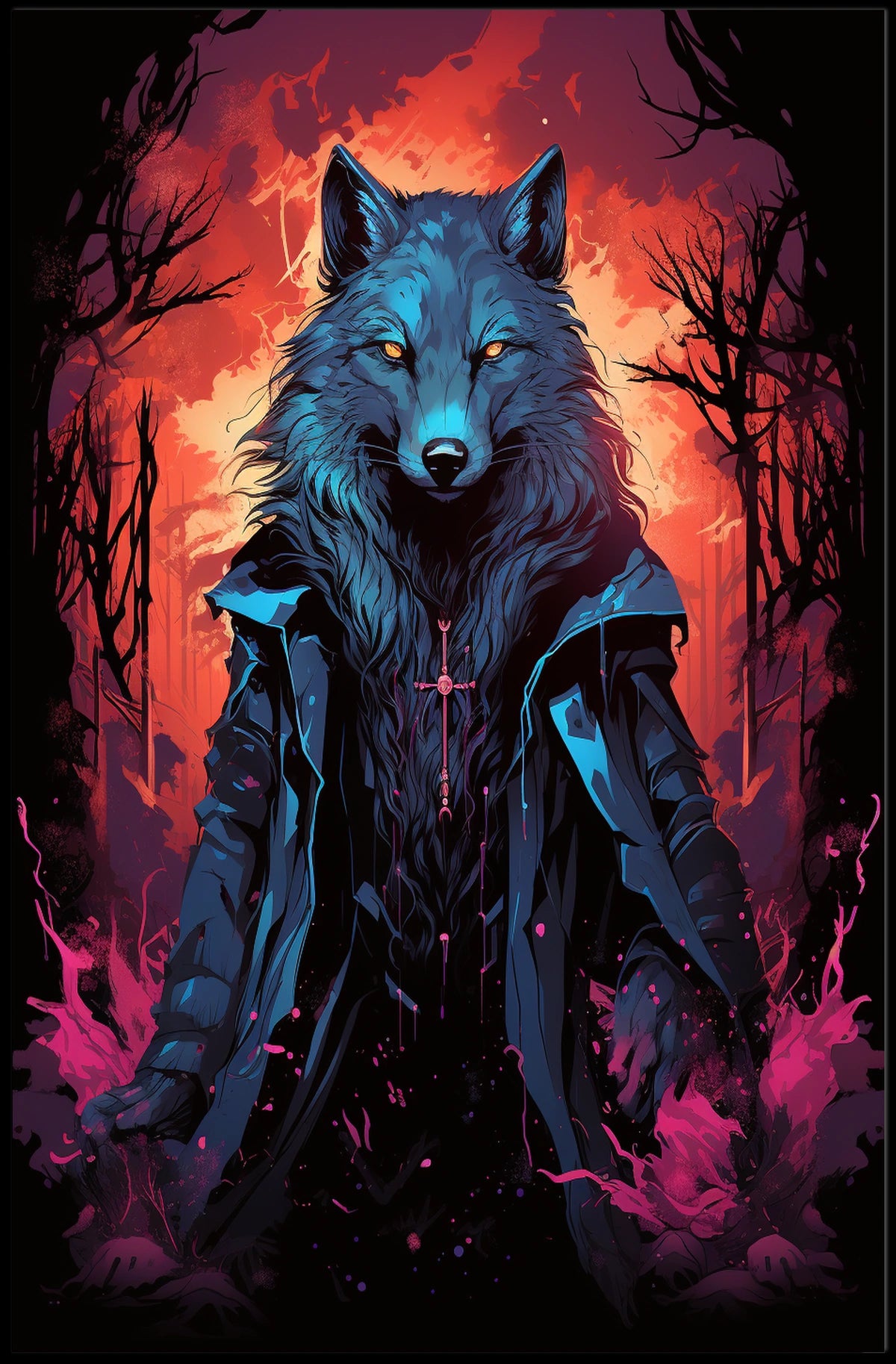 The Enigmatic Wolf Poster