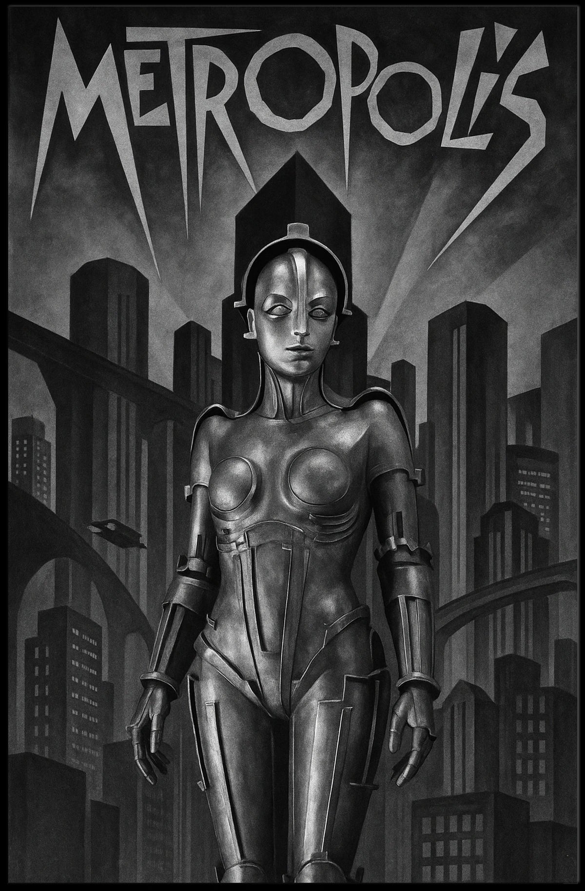 Iconic Robot Art Deco Futuristic Poster