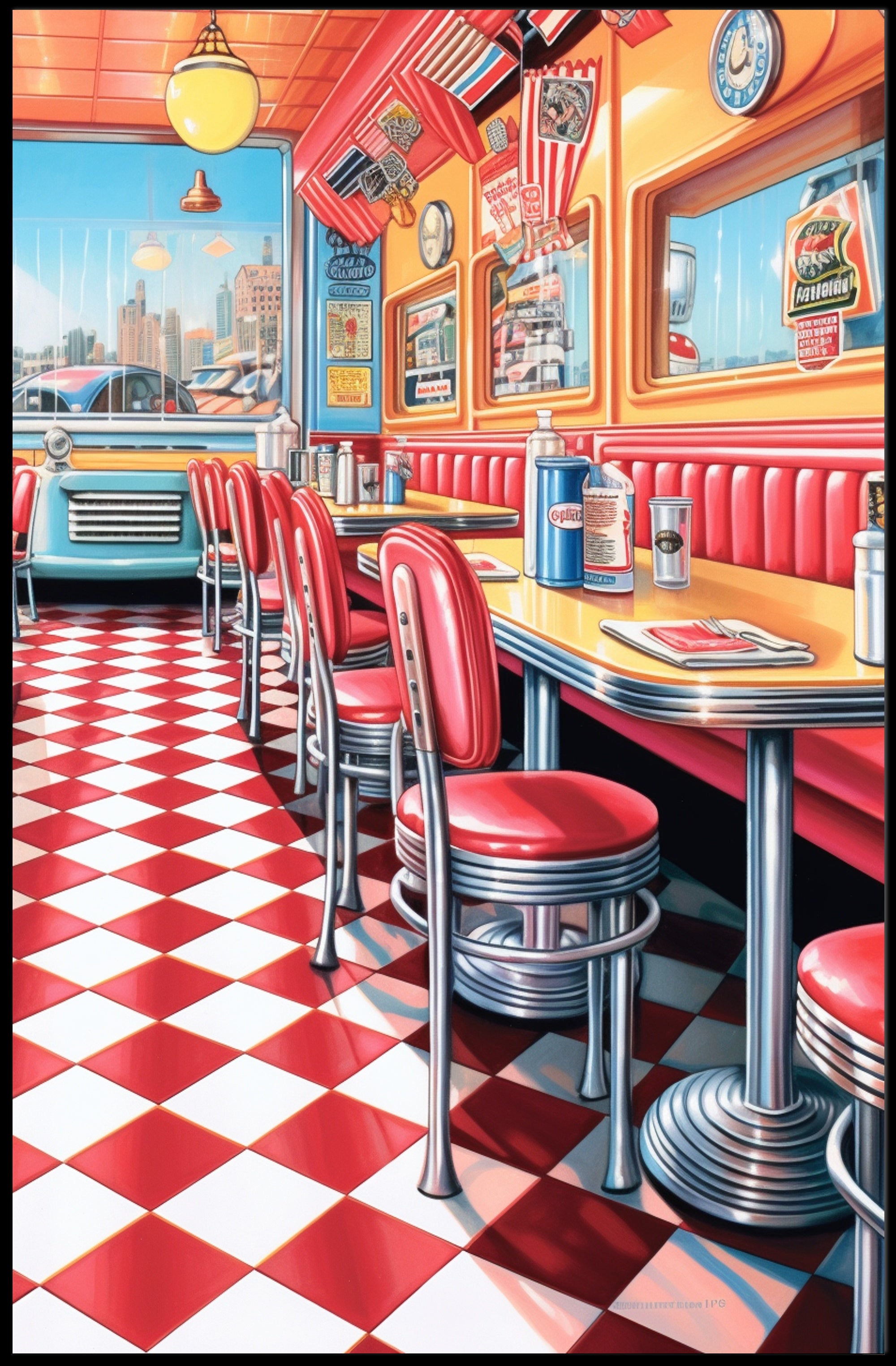 Nostalgic Diner Vibes Poster