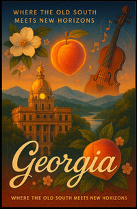 Georgia Where The Old South Meets New Poster