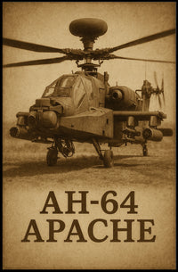 AH-64 Apache Helicopter Poster