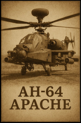 AH-64 Apache Helicopter Poster