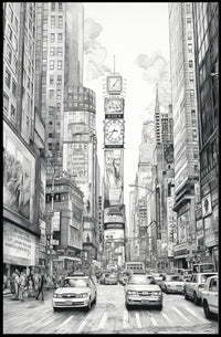 Urban Sketch Times Square Poster
