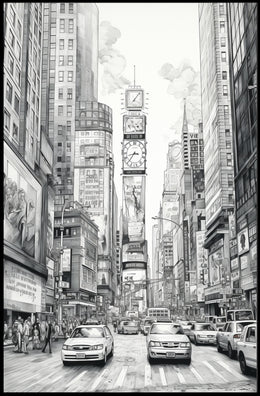 Urban Sketch Times Square Poster