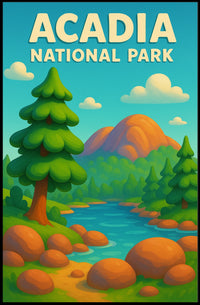 Acadia National Park Scenic Wanderlust Poster
