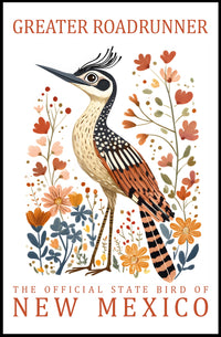 Greater Roadrunner New Mexico Art Poster Print