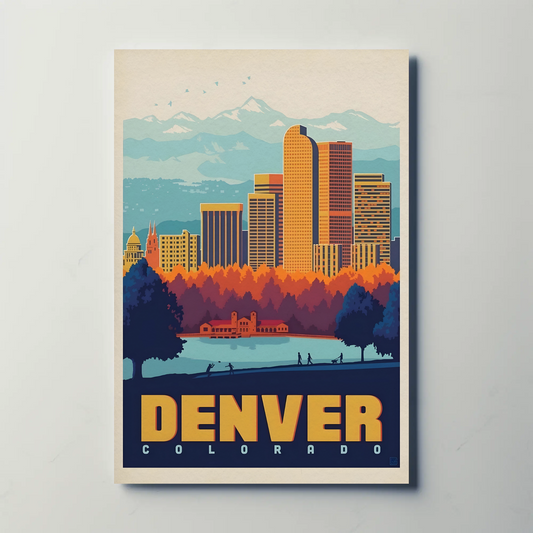 Denver Colorado Vintage Poster
