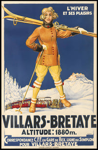 Winter Pleasures In Villars-Bretaye Poster