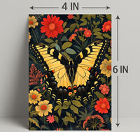 Butterfly and Floral Symphony Art Poster