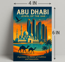 Abu Dhabi Sunset Travel Poster