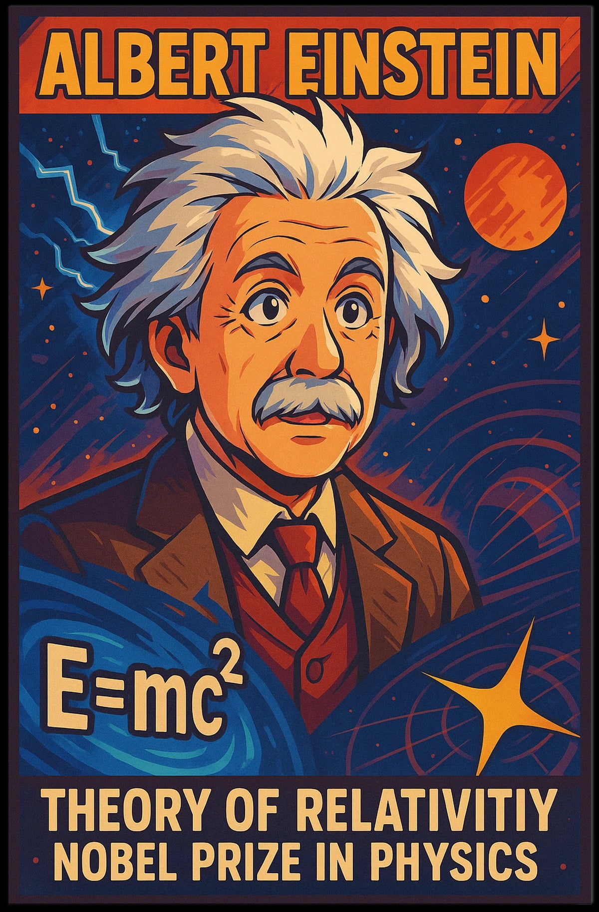 Albert Einstein Theory Of Relativity Poster