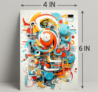 Abstract Geometric Symphony Abstract Poster PosterGoat