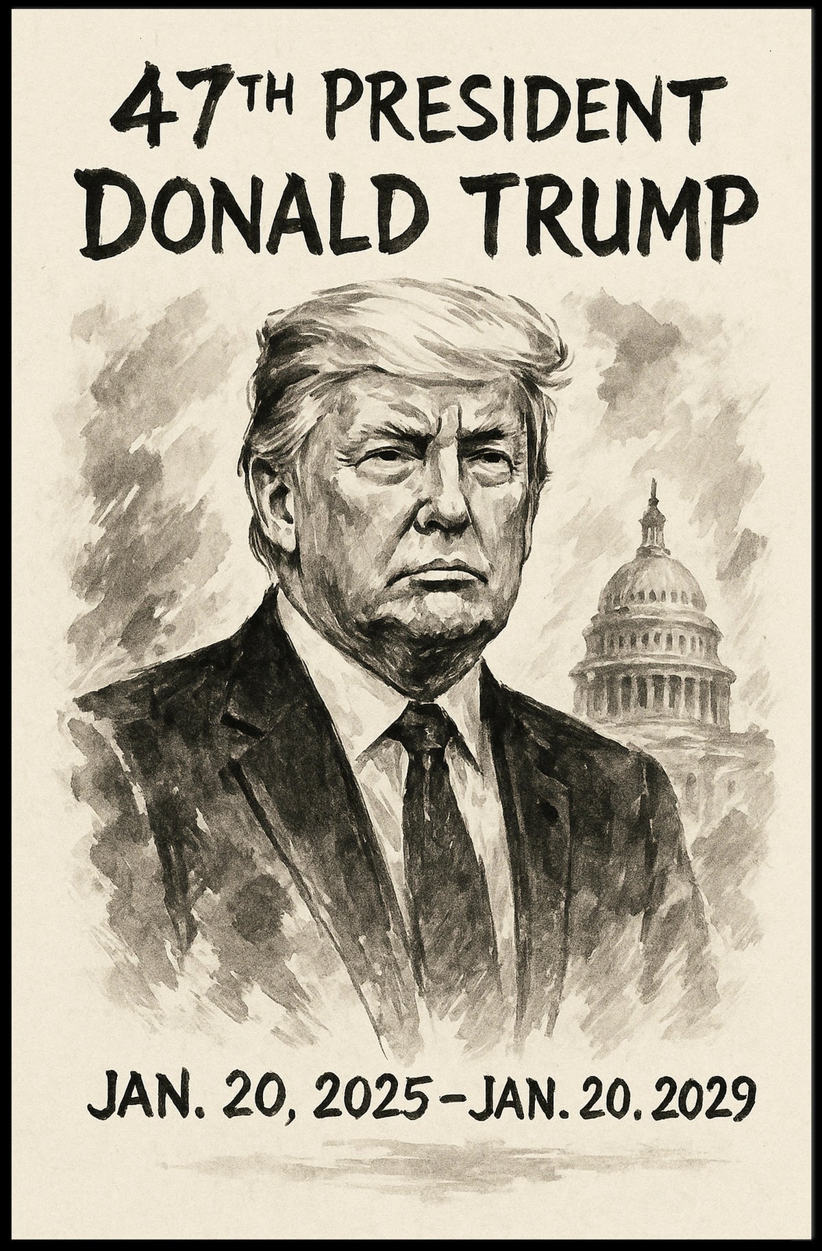 Trump 47th President Patriotic Scenic Poster