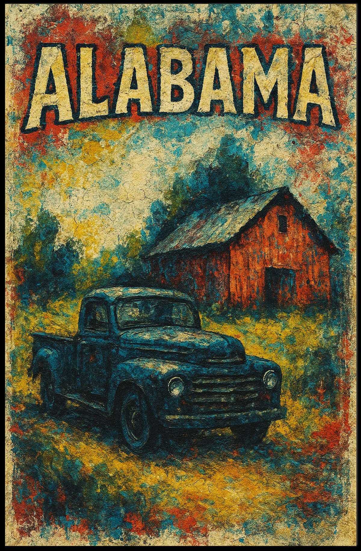 Vintage Alabama Scene Poster