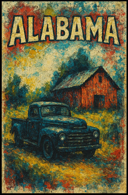 Vintage Alabama Scene Poster