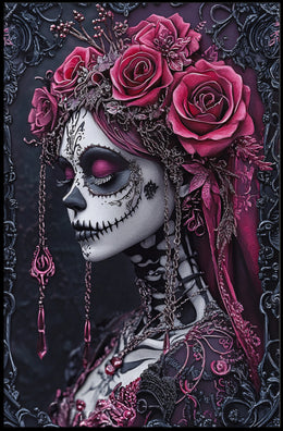 Día de los Muertos Skeleton Art Cultural Poster