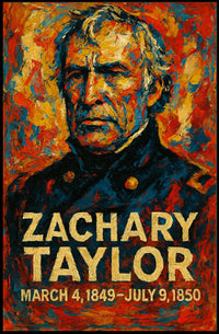 Zachary Taylor 12th President of the United States Glitch Hop Art Poster