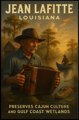 Jean Lafitte Preserving Cajun Culture Poster