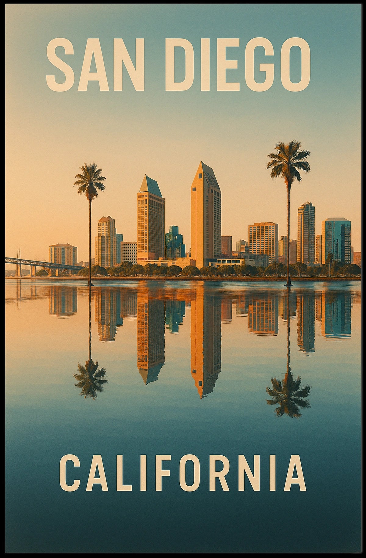 San Diego Skyline Poster