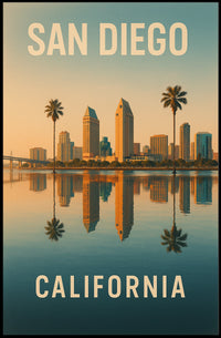 San Diego Skyline Poster