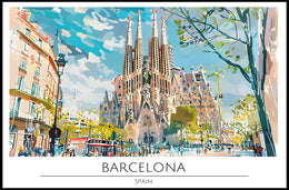 Vibrant Barcelona Poster