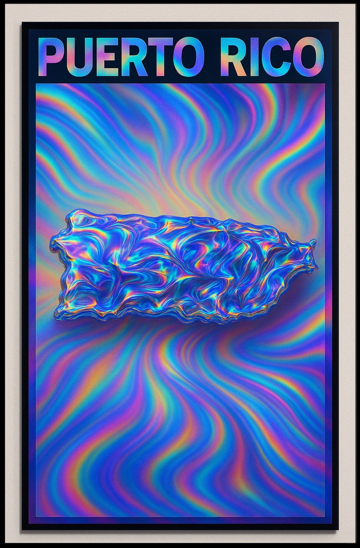 Puerto Rico Vibrant Waves Poster