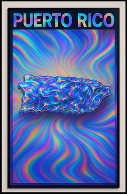 Puerto Rico Vibrant Waves Poster