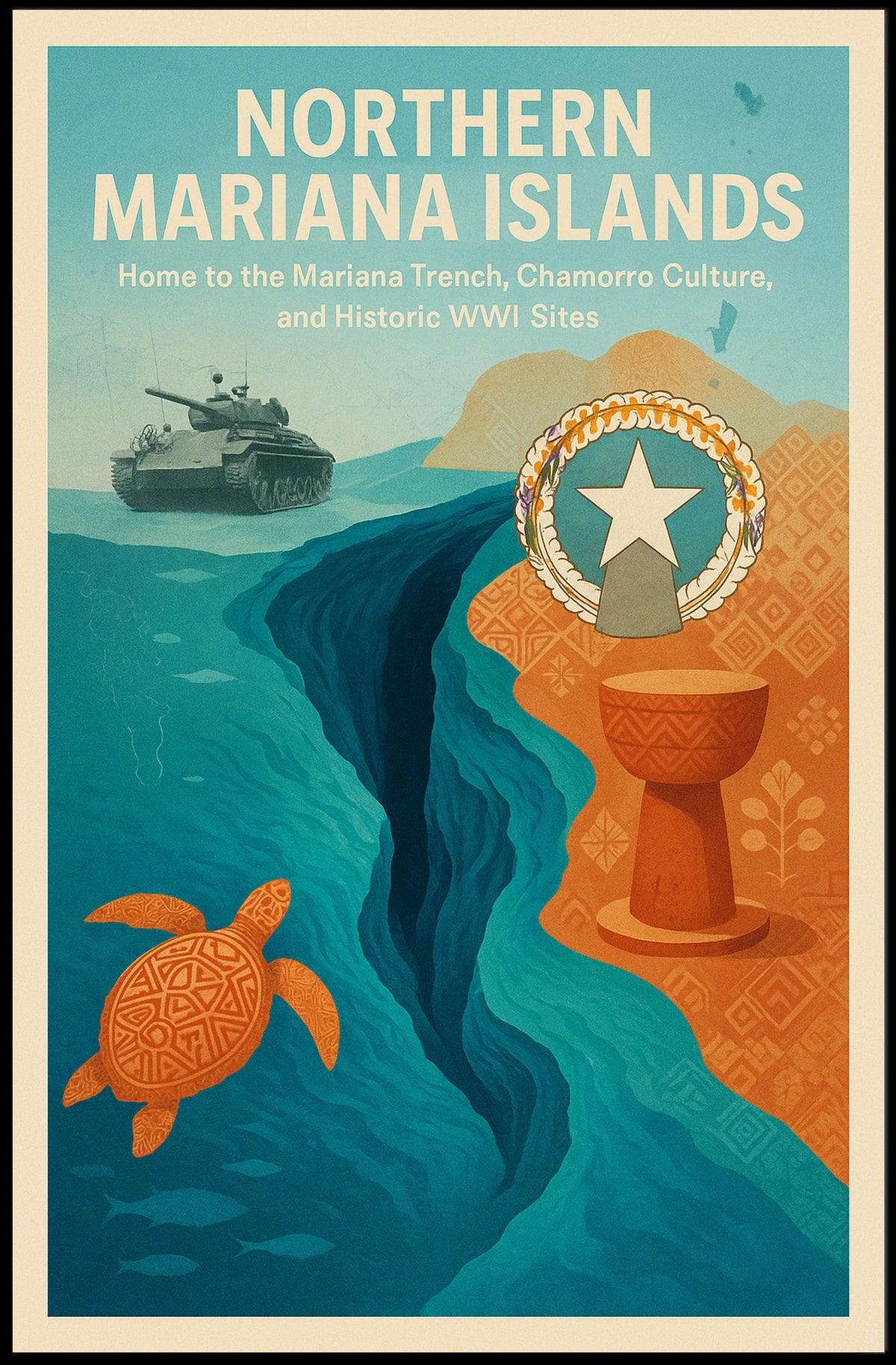 Discover the Northern Mariana Islands Poster