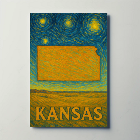 Kansas Starry Night Poster