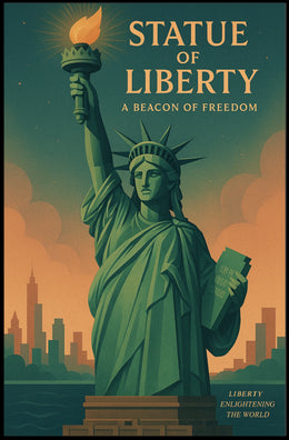 Statue of Liberty Vintage New York City Poster