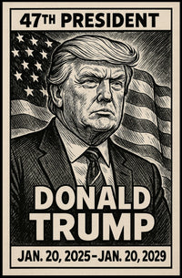 U.S. Presidential Term Vintage Style Political or Propaganda Poster