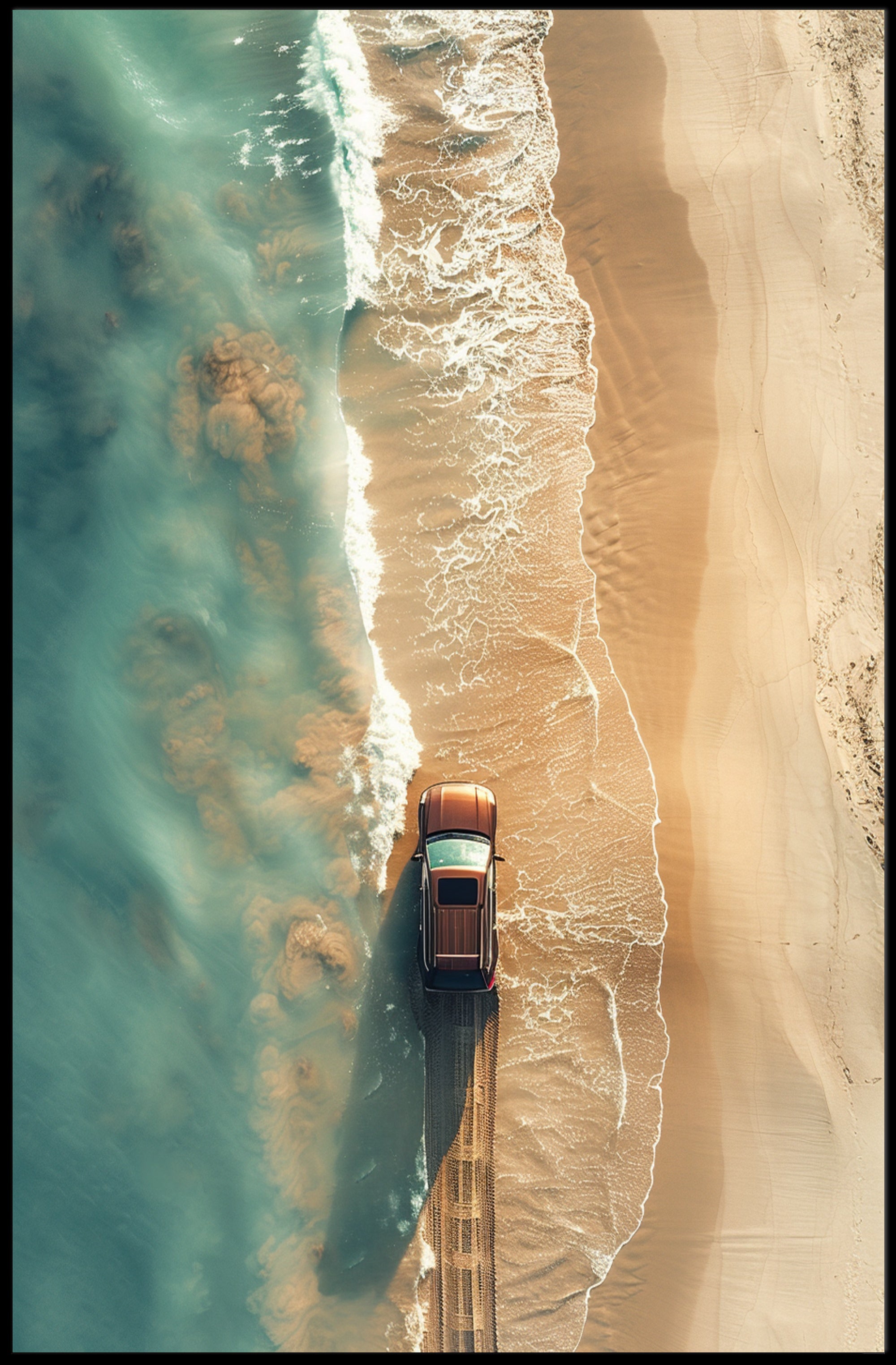 Dramatic Fantasy Poster: Solitary Figure on Cliff PosterGoat