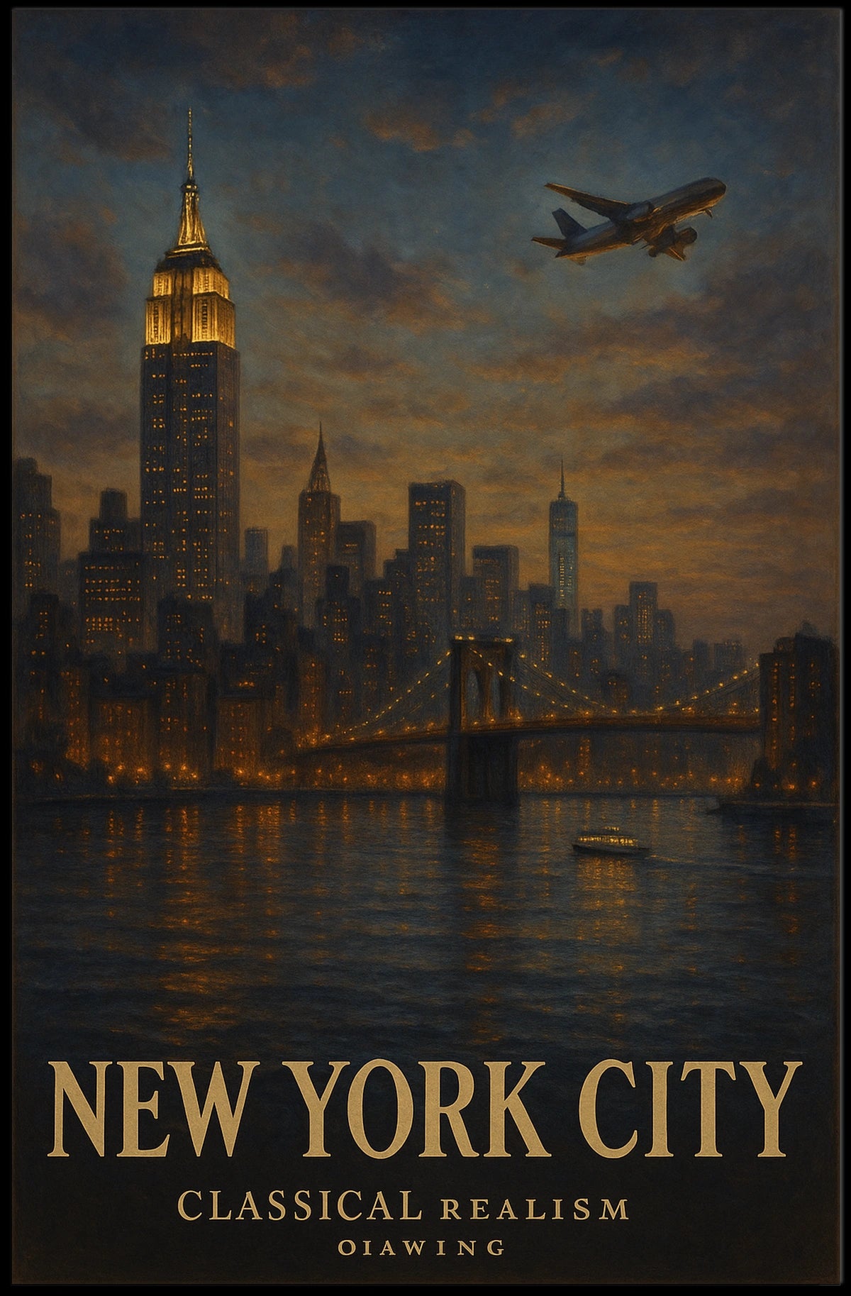 New York City Classical Realism Poster
