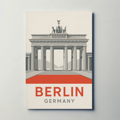 Berlin Germany Brandenburg Gate Minimal Architecture Poster