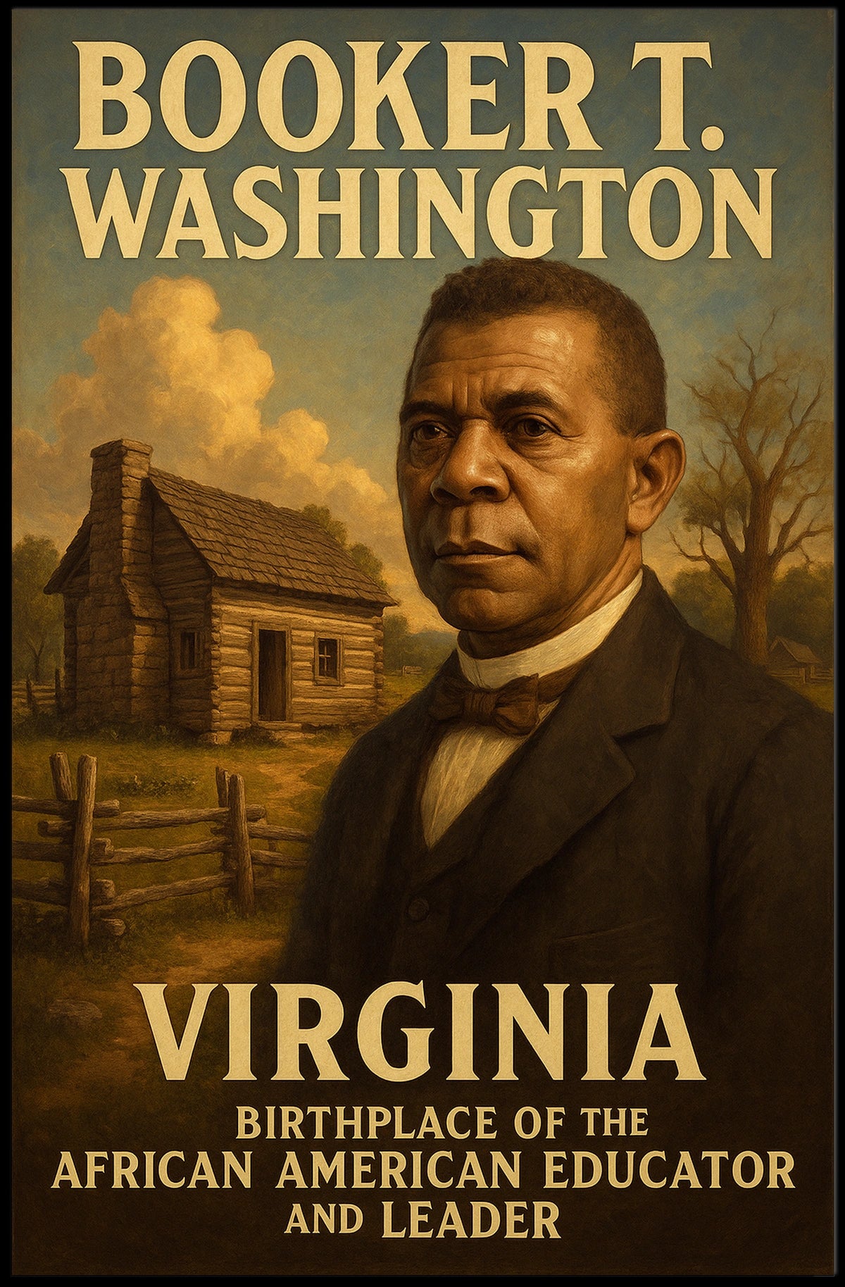 Booker T. Washington Educator And Poster