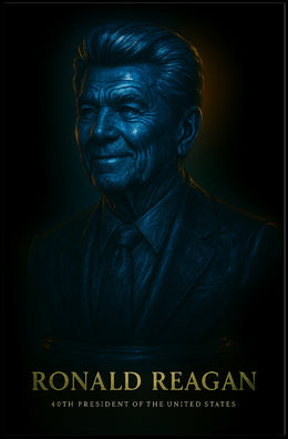 Ronald Reagan Vintage Poster Wall Art PosterGoat