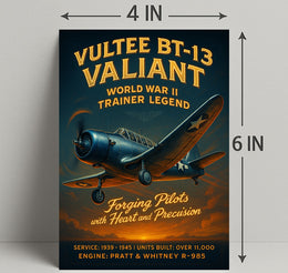 Vultee BT-13 Valiant World War II Trainer Legend Poster PosterGoat