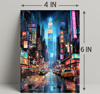 Neon Cityscape Poster