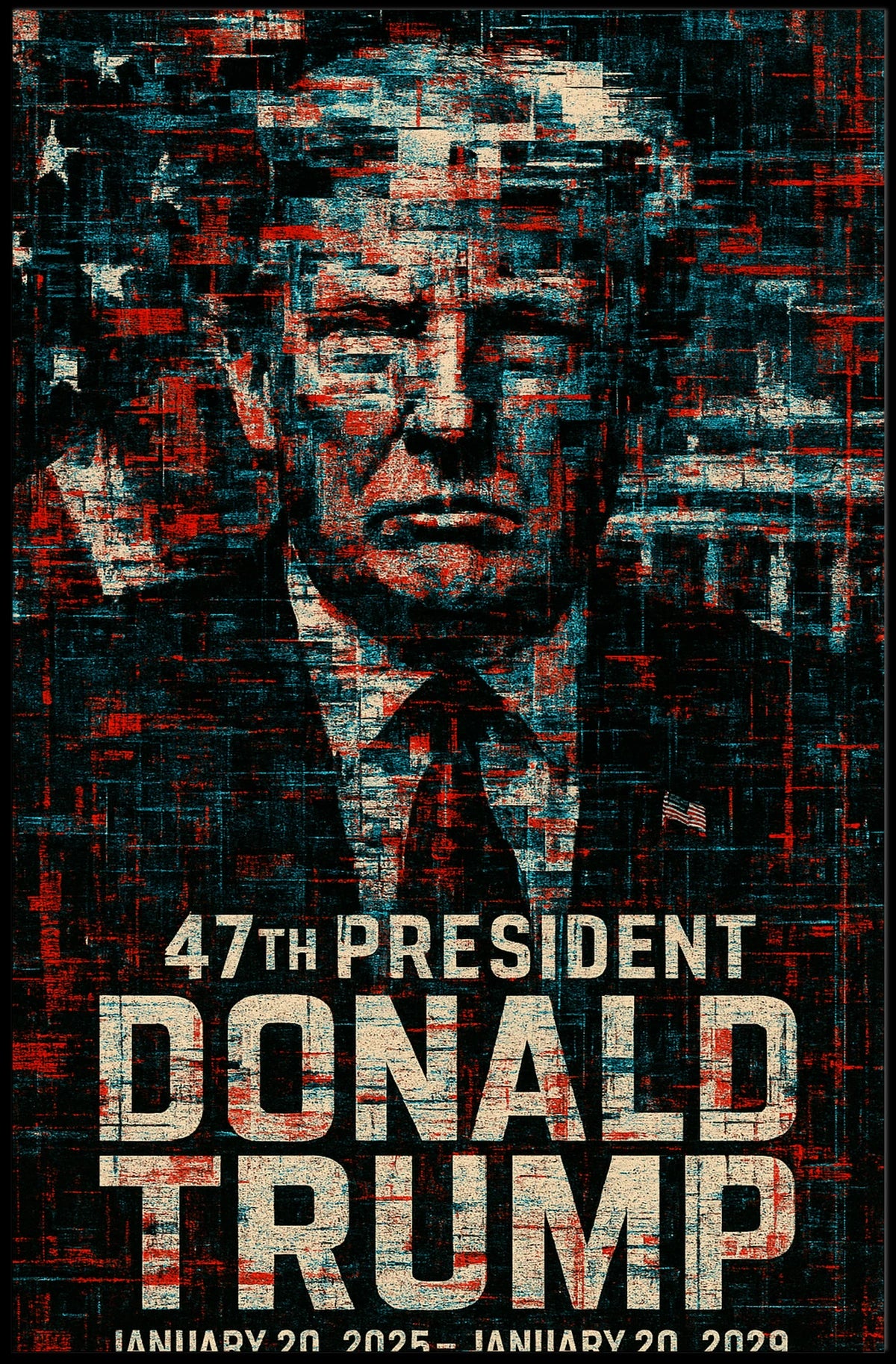 Donald Trump The Mosaic of Resilience Poster