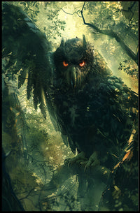 Mystical Owl Enigma in the Forest Fantasy or Mythology Poster PosterGoat