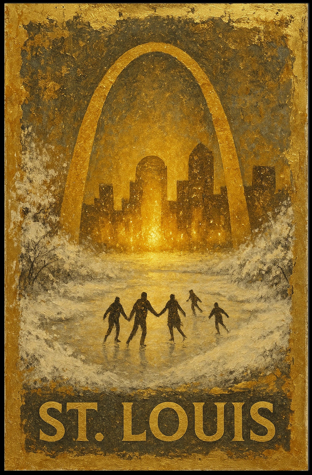 St. Louis Winter Scene Poster