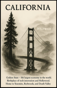 California The Golden State Poster PosterGoat
