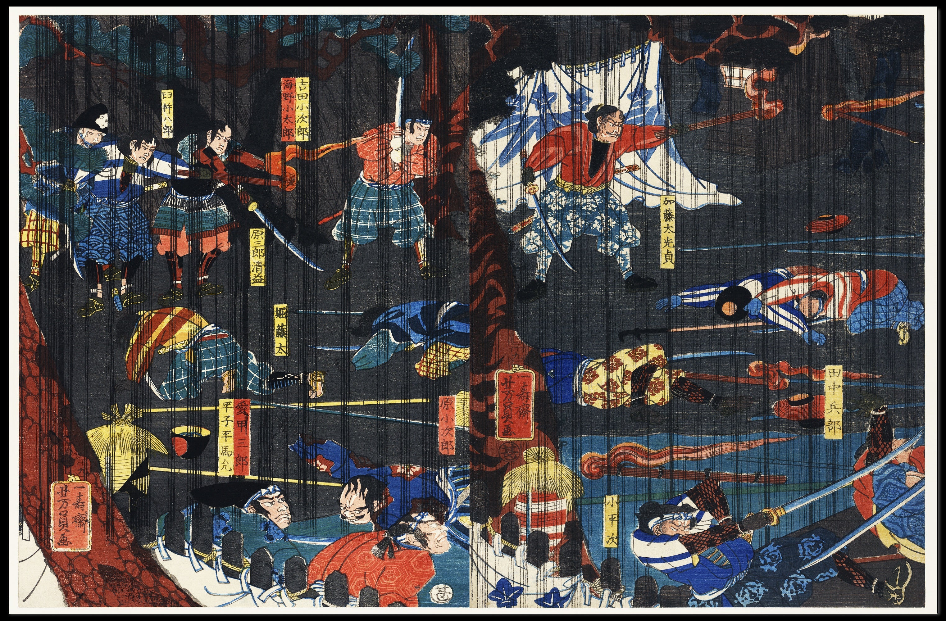 Samurai Battle Art Print: Cultural or Heritage Poster